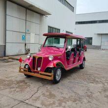 8-seater Electric Vintage Car, Retro Sightseeing Vehicle for Tourist Reception in Scenic Areas, Electric Vehicle for Property Viewing in Villas and Real Estate Projects thumbnail-1