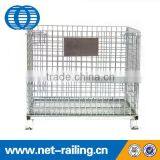 Industrial Storage Stackable Heavy Duty Folding Wire Roll Cage