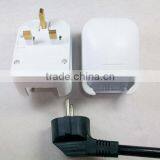 Upmarket Quality CE ROHS BSI Approved Home Appliance EU Schuko Type C to UK HK Ireland Singapore Type G Plug Travel Adapter thumbnail-6