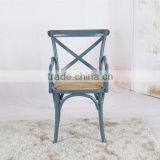 RCH-4002 French Style Rattan Wood Solid Oak Cross Back Chair Quality Choice thumbnail-6