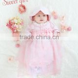 Japanese wholesale product high quality cute frill and lace birthday dress for baby girl hot selling item in Japan