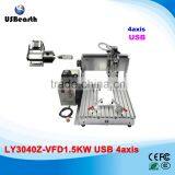 USB Port 1.5KW 4 Axis CNC 3040 Mini Metal Cnc Milling Machine With Limit Switch for Wood Metal Aluminum