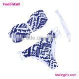 High Waist Bikini White Scale Beachwear thumbnail-6