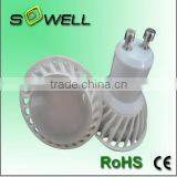 3w GU10 220-240V 50*H55mm Aluminum+plastic LED Spot Lamps