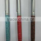 Many Color pu Leather Twist Ball Pen With Touch Screen Stylus Pen
