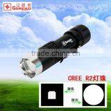 Goread C23 focusable zoom rechargeable aluminum pen clip glass braker R2 LED mini torch