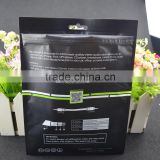 high quality gravure printing cable packing black plastic bag with clear window / QA lamination zipper bag