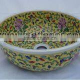 Hand Painted Bathroom Ceramic Wash Basin thumbnail-1