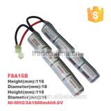 HOT!!! FireFox high Power 9.6v (4+4) 1500mah NI-MH Battery rechargeable airsoft gun battery