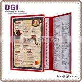Bar Menu Holder Hong Kong Restaurant Equipment Supplies Provided High Quality A4 Dessert Real Leather Menu Cover thumbnail-2