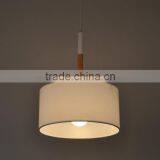 Wooden fabric pendant light white color pendant light