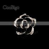 Fashion Jewelry Black Flower Rhinestone Brooches Pin Women Gift Dresses Hijab Scarf Apparel Accessories thumbnail-3