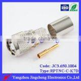 RPTNC Male Thread With Female Pin Crimp for 7D-FB Cable