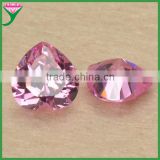 Good quality lovely machine cut loose pink heart shape cubic zirconia