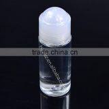 Transparent Cosmetic Pet Plastic Bottle With Roller Ball 50ml 90ml
