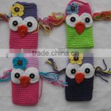 Owl crochet cell phone case