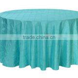 Turqouise Pintuck Taffeta Round Table Cloth/table Linen for Weddings thumbnail-1