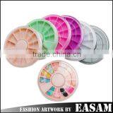12 Section 6cm Colorful Small Plastic Empty Wheel Box for Nail Rhinestone