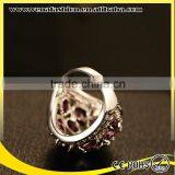 Purple Crystal Ring Diamond Napkin Ring, Crystal Stone Rings thumbnail-4