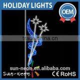 2016 Latest Design 2d Led Pole Motif Light Holiday Lighting Outdoor Christmas Street Decorations Light City