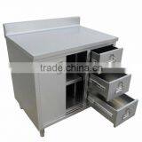 NSF Approval Stainless Steel Kitchen Cabinet With Three Drawers/ Commercial Cabinet thumbnail-3