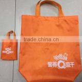 Custom 210 t Ripstop Nylon These Reusable Folding Shopping Bag With Small Pouch thumbnail-5