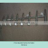 8 Tube Adjustable Stainless Rod Holders thumbnail-2