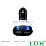 HOT Low Voltage Alarm 3.4A 12v To 5v Universal Mini USB Car Charger 2 USB Charger For Iphone 6 6 Plus 5 Ipad Smart Car Charger thumbnail-2