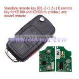 Standare Remote Key B01-2+1 2+1 Button Remote Key for KD300 and KD900 to Produce Any Model Remote