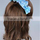 Manufacture Directly Sale Blue PE Flower Headbands for Girls thumbnail-3