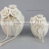 BSCI SEDEX Audit Customized Hand-made Flower White Porcelain Reed Diffuser Set With Rattan Sticks thumbnail-5