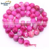 Natural gemstone loose strand 6 8 10 12mm round shape faceted red agate gemstone beaded chain wholesale