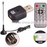 New Portable MINI Digital DVB-T Dongle TV Tuner Receiver USB 2.0 Stick HD HDTV Recorder Remote Control