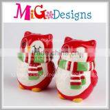 Wholesale Ceramic Scarf Owl Salt& Pepper Spice Shaker