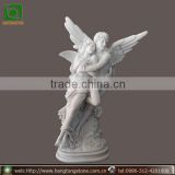 large white marble angel statue