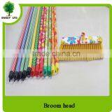 Wholesales Plastic Broom /brush With Wooden Mop Stick thumbnail-5