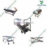 YSSJT-1C New Style Stainless Steel Medical Mortuary Corpse Trolley Stretcher thumbnail-4