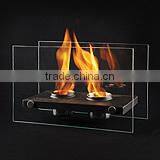 Indoor Glass Fireplace With Crushed Glass, Gel Fuel Glass Fireplace thumbnail-3