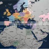 Personalized Scratch-off World Map Poster Travel Indigo Blue Travel Fashion Map thumbnail-2