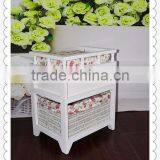 Small Beautiful Unfinished Wooden Cabinet With Basket Drawer thumbnail-3