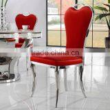 Red Velvet High Back Dining Chair for Banquet thumbnail-4