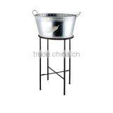 Enamel Home Metal Ice Bucket With Wire Shelf thumbnail-1