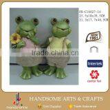 15.5 Inch Garden Decoration Resin Gift Lively Animal Sculpture Pair Cow Statue thumbnail-4