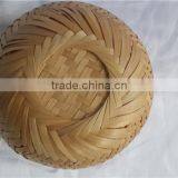 China Style Rouond New Bamboo Weave Casket With Lid S thumbnail-4