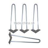 16 Inch Set of Four Steel Hairpin Table Legs for End Tables thumbnail-5