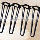 18 Inch 2 Rod Black Mirror Solid Steel Hairpin Leg Wholesale Price thumbnail-1