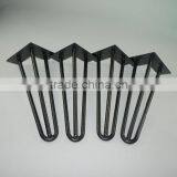 16 Inch Black Matt Powder Coated Iron Hairpin Leg for Coffee Table & End Table thumbnail-3