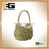 Exquisite natural rattan basket with handle for garden planter