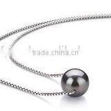 White Pearl Pendant Necklace thumbnail-5