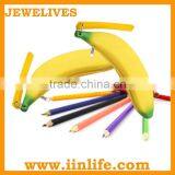 Multifunctional OEM/ODM Accepted Banana Shape Silicone Pencil Case for Teenagers thumbnail-1